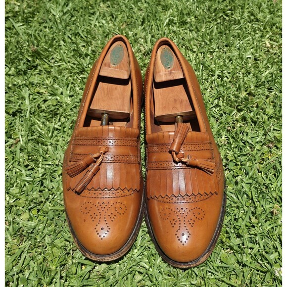 Vintage Allen Edmonds Bridgeton Men 10.5 C Keltie Tassel Loafer Walnut 5069 main image 4